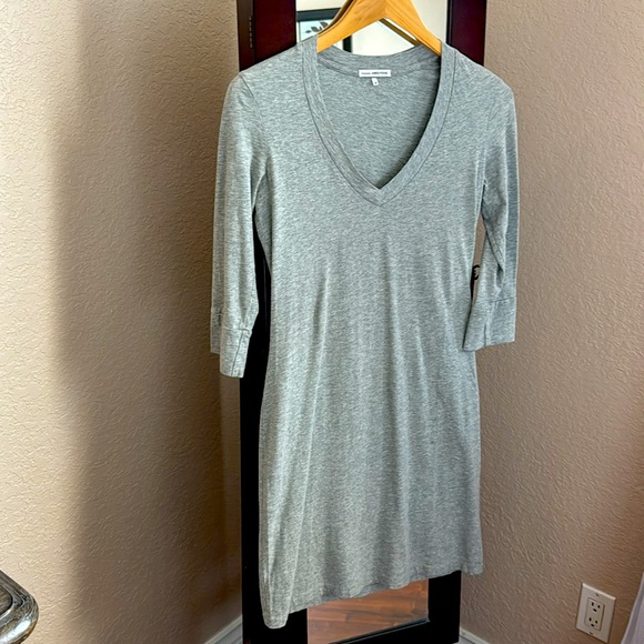 Michael Stars Heather Gray V-Neck tee-dress Size 1 - Picture 2 of 3